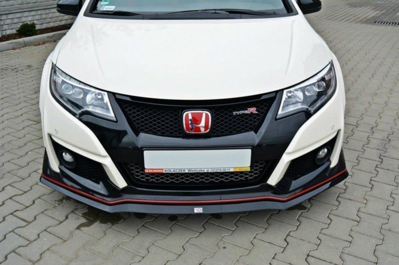 Maxton Front Ansatz für v.2 HONDA CIVIC IX TYPE R schwarz Hochglanz HO-CI-9-TYPE-R-FD2-G