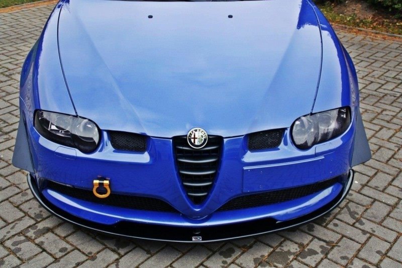 Maxton Front Ansatz für ALFA ROMEO 147 GTA schwarz Hochglanz AL-147-1-GTA-FD1-G