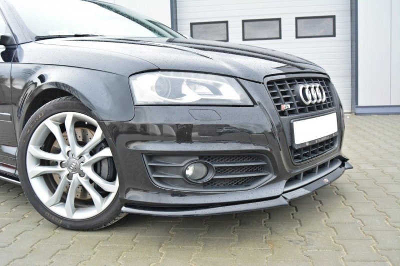 Maxton Front Ansatz V.1 für Audi S3 8P FL schwarz Hochglanz AU-S3-2F2-FD1-G