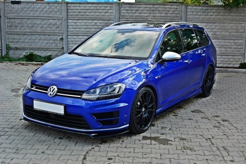 Maxton Front Ansatz V.2 für VW Golf 7 R / R-Line schwarz Hochglanz VW-GO-7-R-FD2-G