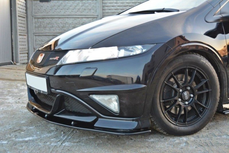 Maxton Front Ansatz für HONDA CIVIC VIII TYPE R GP schwarz Hochglanz HO-CI-8-TYPE-R-GP-FD1-G