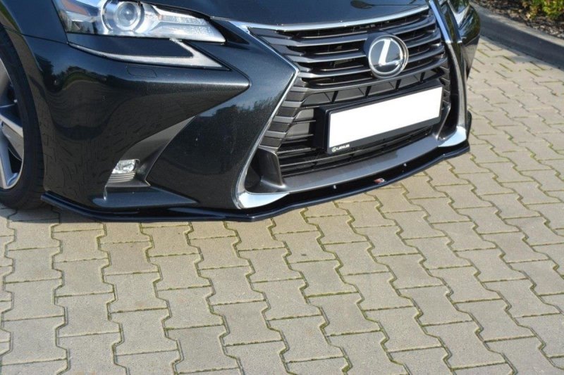 Maxton Front Ansatz V.1 für Lexus GS Mk4 Facelift schwarz Hochglanz LE-GS-4F-FSPORT-FD1-G