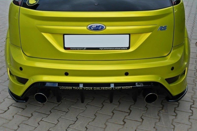 Maxton Heck Ansatz Flaps Diffusor für Ford Focus RS Mk2 schwarz Hochglanz FO-FO-2-RS-RSD1-G