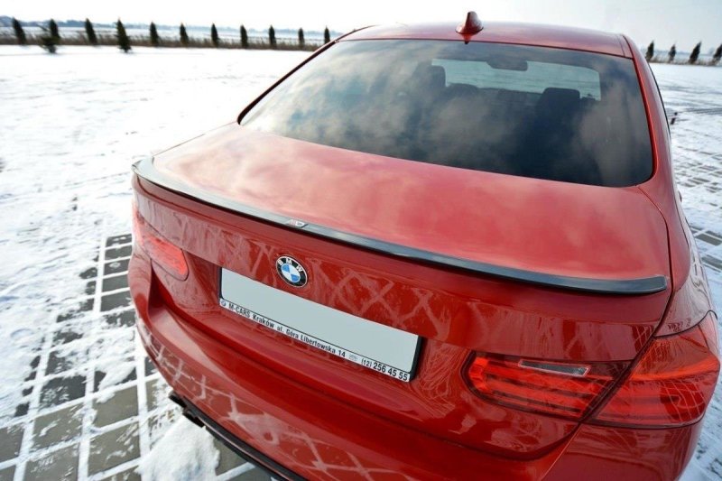 Maxton Spoiler CAP für BMW 3er F30 schwarz Hochglanz BM-3-F30-CAP1-G