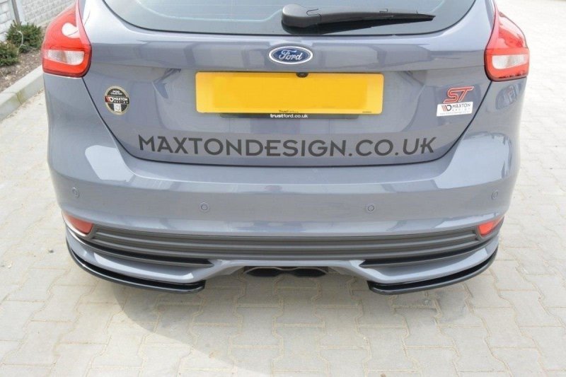 Maxton Heck Ansatz Flaps Diffusor für Ford Focus ST Mk3 FL schwarz Hochglanz FO-FO-3F-ST-RSD1-G