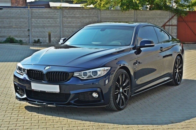 Maxton Seitenschweller Ansatz für BMW 4er F32 M Paket schwarz Hochglanz BM-4-F32-MPACK-SD1-G