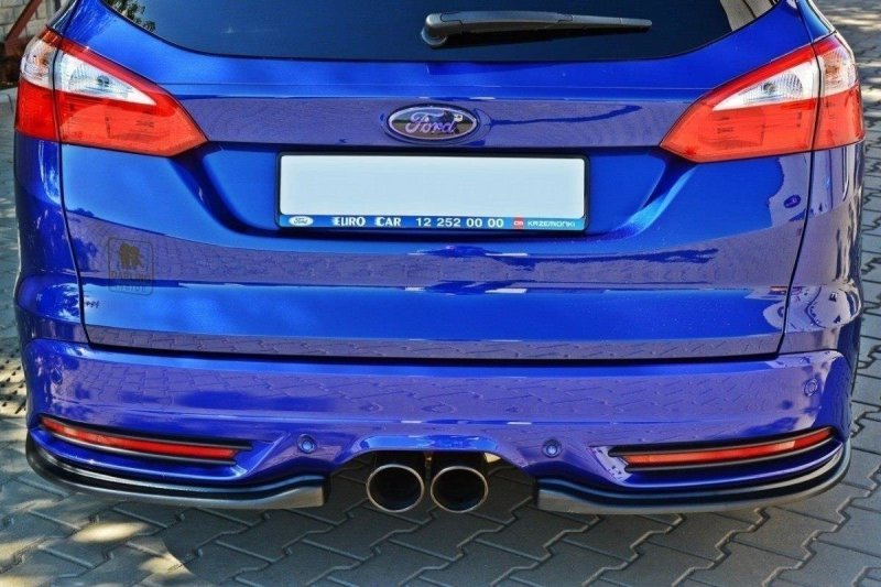 Maxton Heck Ansatz Flaps Diffusor für Ford Focus ST Mk3 Kombi schwarz Hochglanz FO-FO-3-ST-VA-RSD1-G