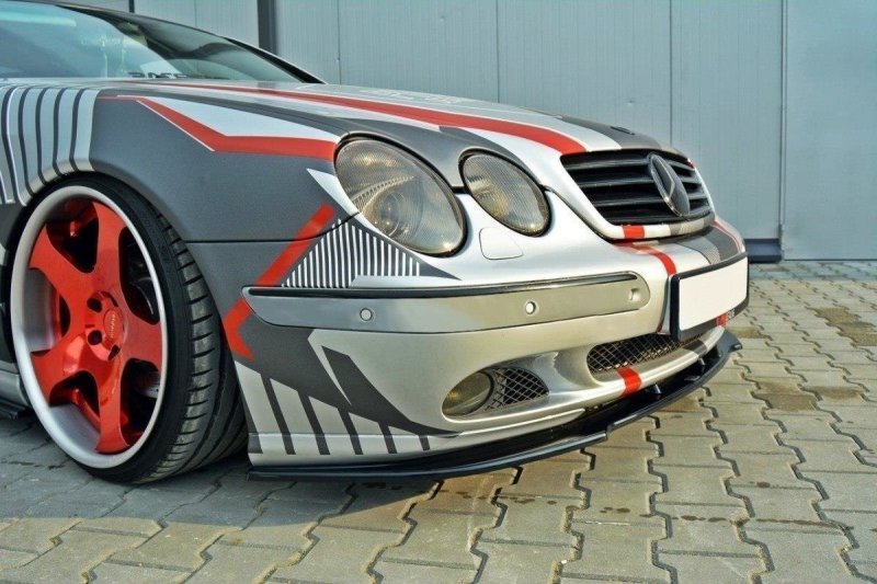 Maxton Front Ansatz für MERCEDES CL-KLASSE C215 schwarz Hochglanz ME-CL-215-FD1-G
