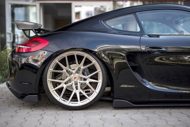 Maxton Heck Ansatz Flaps Diffusor für Porsche Cayman Mk2 981C PO-CA-981-FRSD1