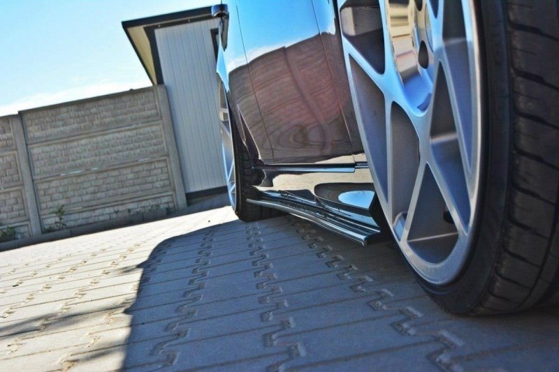 Maxton Seitenschweller Ansatz für SAAB 9-3 TURBO X/ Aero Facelift schwarz Hochglanz SA-9-3-TX-SD1-G