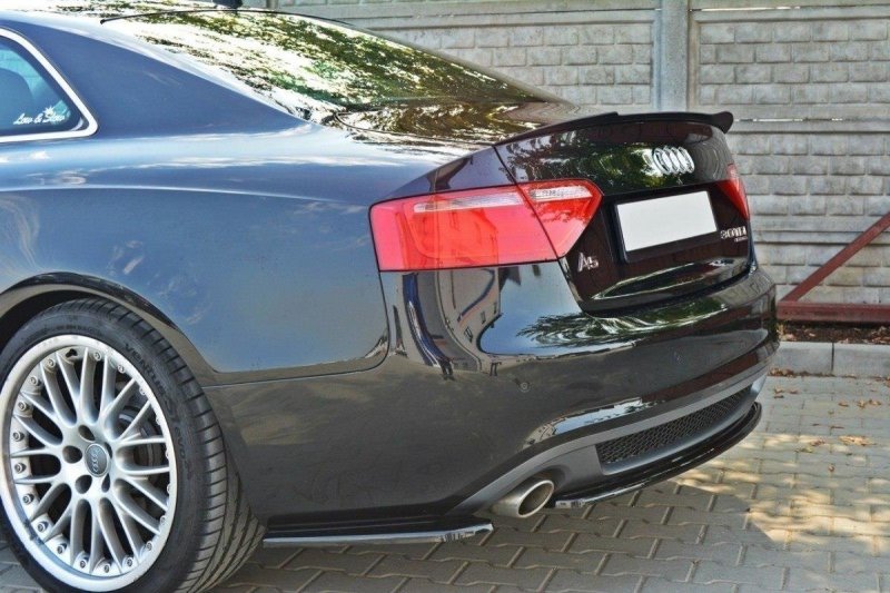 Maxton Spoiler CAP für Audi S5 / A5 / A5 S-Line 8T / 8T FL Coupe schwarz Hochglanz AU-A5-SLINE-CAP1-G