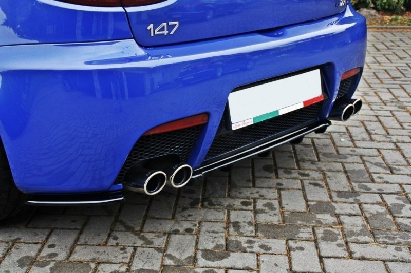Maxton Mittlerer Diffusor Heck Ansatz für ALFA ROMEO 147 GTA DTM LOOK schwarz Hochglanz AL-147-1-GTA-RD1+RD2-G