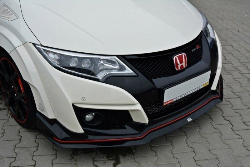 Maxton Front Ansatz für v.2 HONDA CIVIC IX TYPE R schwarz Hochglanz HO-CI-9-TYPE-R-FD2-G