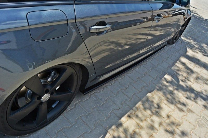 Maxton Seitenschweller Ansatz für Audi S6 / A6 S-Line C7  schwarz Hochglanz AU-A6-C7-SLINE-SD1-G