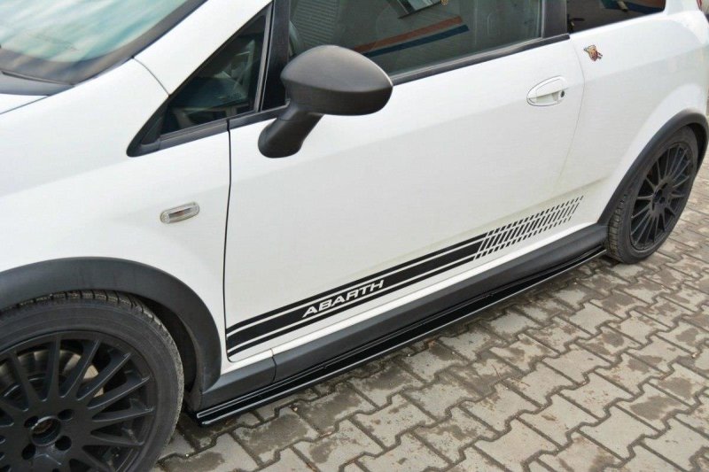 Maxton Seitenschweller Ansatz für FIAT GRANDE PUNTO ABARTH schwarz Hochglanz FI-GP-ABARTH-SD1-G
