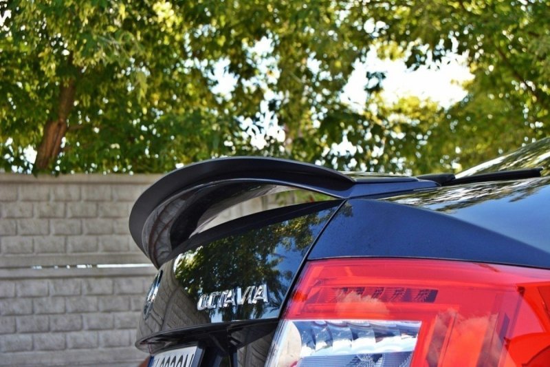 Maxton Spoiler CAP für Skoda Octavia RS Mk3 / Mk3 FL Hatchback schwarz Hochglanz SK-OC-3/3F-RS-CAP1-G