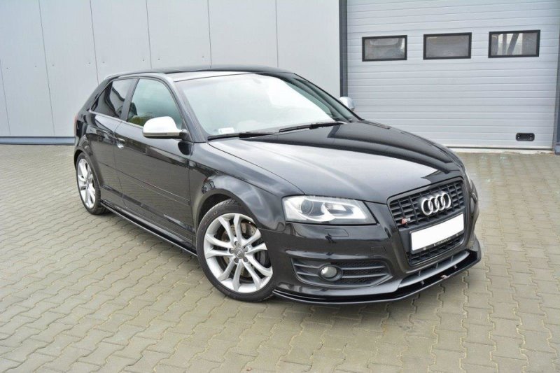 Maxton Front Ansatz V.2 für Audi S3 8P FL schwarz Hochglanz AU-S3-2F2-FD2-G