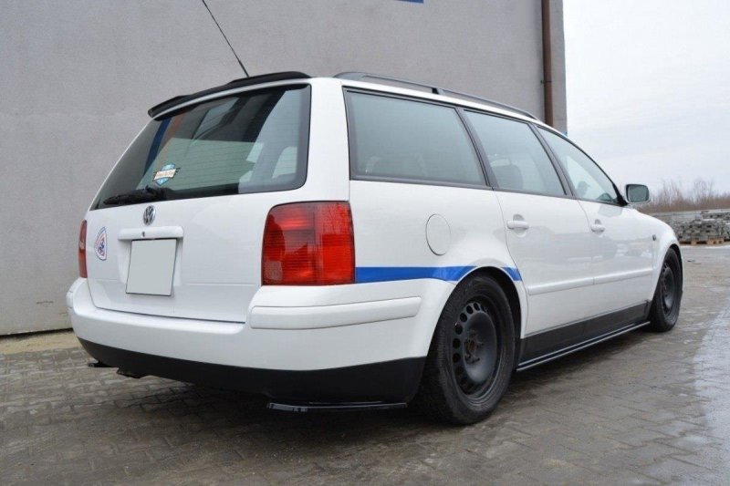 Maxton Seitenschweller Ansatz für VW PASSAT B5 schwarz Hochglanz VW-PA-B5-SD1-G