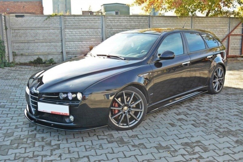 Maxton Seitenschweller Ansatz für ALFA ROMEO 159 TI schwarz Hochglanz AL-159-TI-SD1-G