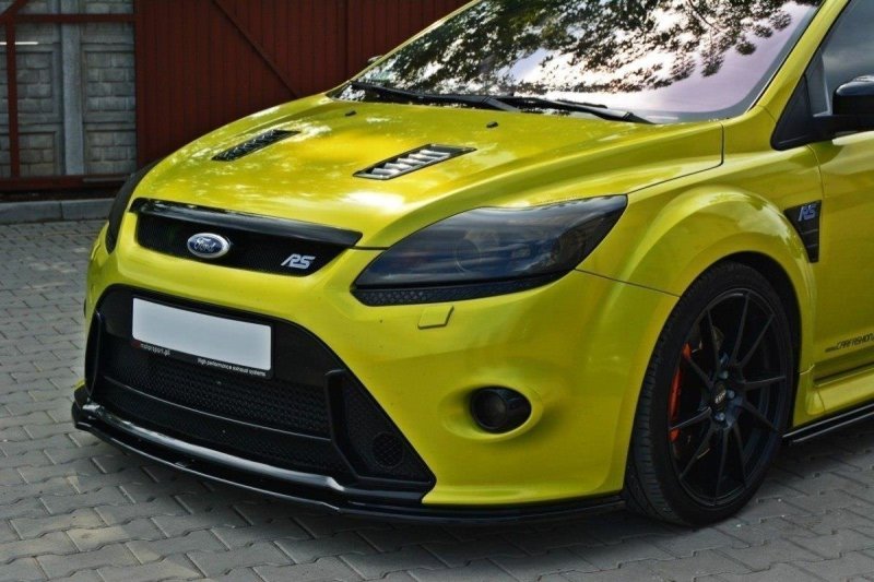 Maxton Front Ansatz V.2 für Ford Focus RS Mk2 schwarz Hochglanz FO-FO-2-RS-FD2-G