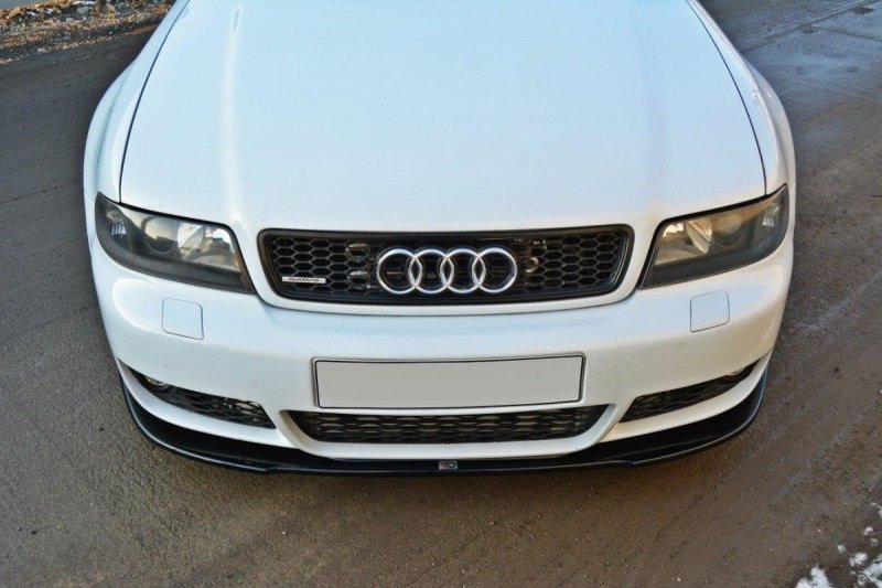 Maxton Front Ansatz für AUDI RS4 B5 schwarz Hochglanz AU-RS4-B5-FD1-G