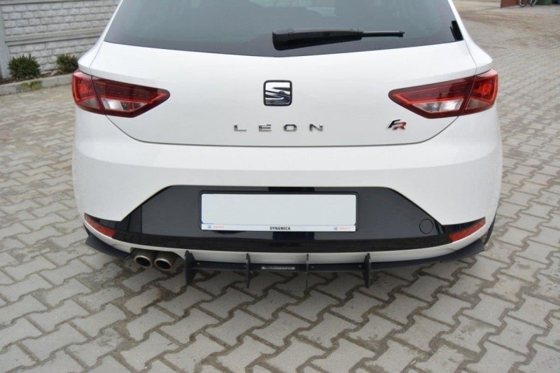 Maxton Diffusor Heck Ansatz für Heckschürze für SEAT LEON III FR SE-LE-3-FR-CNC-RS1