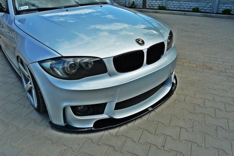 Maxton Front Ansatz für BMW 1er E87 M-Design schwarz Hochglanz BM-1-87-MPACK-FD1-G