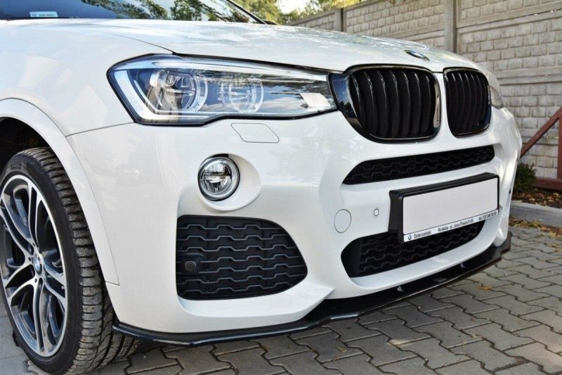 Maxton Front Ansatz für BMW X4 M Paket schwarz Hochglanz BM-X4-26-MPACK-FD1-G