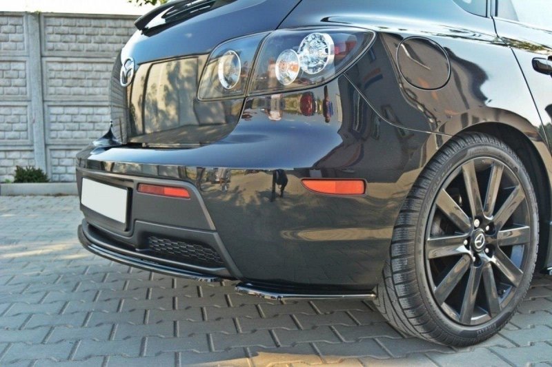 Maxton Heck Ansatz Flaps Diffusor für MAZDA 3 MPS MK1 (PREFACE) schwarz Hochglanz MA-3-MPS-1-RSD1-G