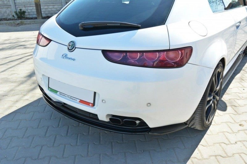 Maxton Mittlerer Diffusor Heck Ansatz für Alfa Romeo Brera  schwarz Hochglanz AL-BR-1-RD1-G
