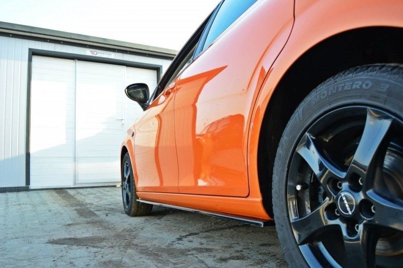 Maxton Seitenschweller Ansatz für SEAT LEON MK2 CUPRA / FR Facelift schwarz Hochglanz SE-LE-2F-FR-SD1-G