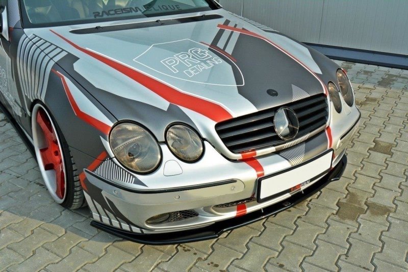 Maxton Front Ansatz für MERCEDES CL-KLASSE C215 schwarz Hochglanz ME-CL-215-FD1-G
