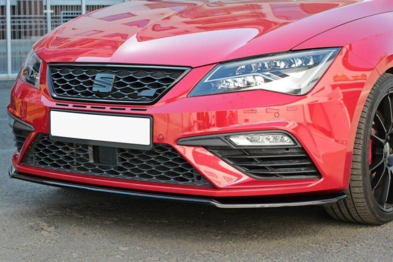 Maxton Front Ansatz V.2 für Seat Leon Cupra / FR Mk3 FL schwarz Hochglanz SE-LE-3F-CU-FD2-G