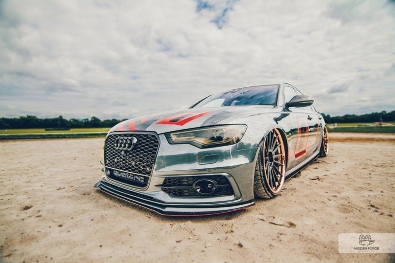 Maxton Racing Front Ansatz für AUDI A6 C7 S-LINE (2 SPLITTER = 1 SATZ) AU-A6-C7-SLINE-FD2G+CNC