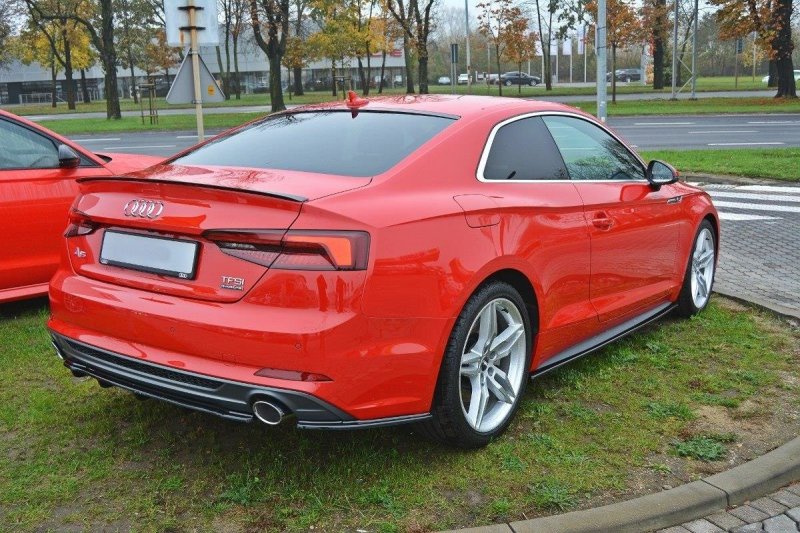 Maxton Mittlerer Diffusor Heck Ansatz für Audi A5 F5 S-Line DTM LOOK schwarz Hochglanz AU-A5-2-SLINE-RD1+RD2-G
