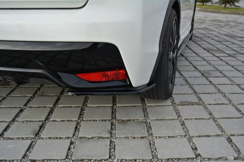 Maxton Heck Ansatz Flaps Diffusor für Honda Civic Mk9 Facelift schwarz Hochglanz HO-CI-9F-RSD1-G