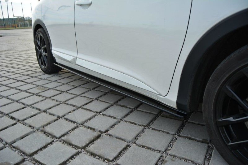 Maxton Seitenschweller Ansatz für Honda Civic Mk9 Facelift schwarz Hochglanz HO-CI-9F-SD1-G