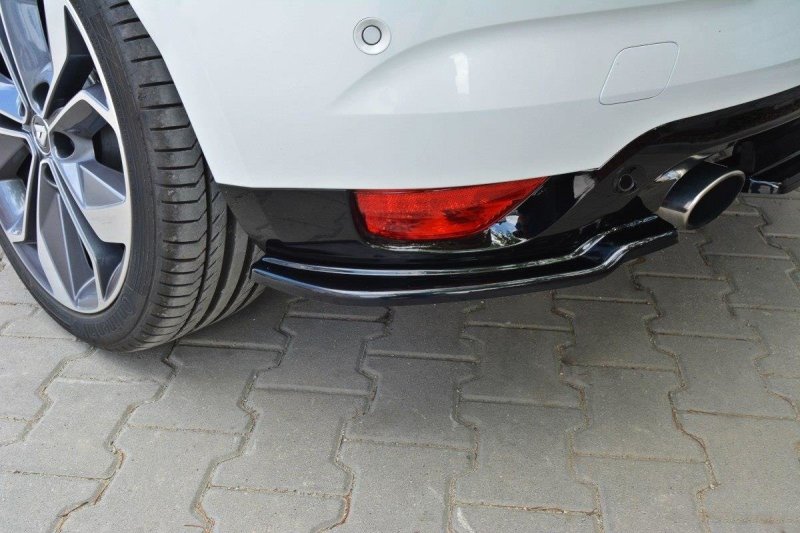 Maxton Heck Ansatz Flaps Diffusor für Renault Megane Mk4 Hatchback schwarz Hochglanz RE-ME-4-RSD1-G