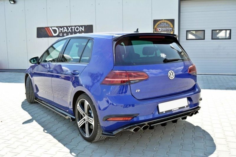 Maxton Mittlerer Diffusor Heck Ansatz für VW GOLF 7 R Facelift schwarz Hochglanz VW-GO-7F-R-RS2-G