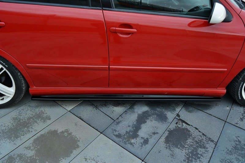 Maxton Seitenschweller Ansatz für Seat Leon Mk1 Cupra schwarz Hochglanz SE-LE-1-CU-SD1-G