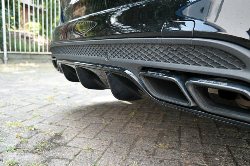 Maxton Diffusor Heck Ansatz für Mercedes C-Klasse S205 63 AMG Kombi schwarz Hochglanz ME-C-205-AMG-ES-RS1-G