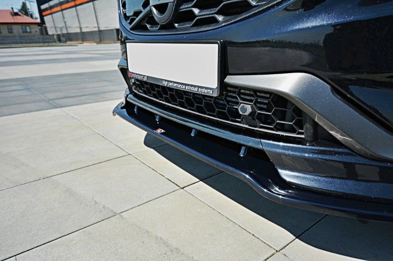 Maxton Front Ansatz V.1 für Volvo V60 Polestar Facelift schwarz Hochglanz VO-V60-1F-PS-FD1-G