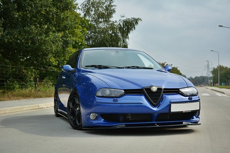 Maxton Front Ansatz V.1 für ALFA ROMEO 156 GTA  schwarz Hochglanz AL-156-GTA-FD1-G
