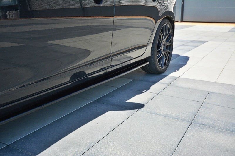 Maxton Seitenschweller Ansatz für Volvo V60 Polestar Facelift schwarz Hochglanz VO-V60-1F-PS-SD1-G