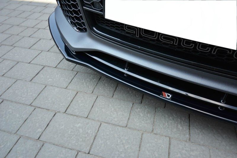 Maxton Front Ansatz V.1 für Audi RS7 Facelift schwarz Hochglanz AU-RS7-1F-FD1-G