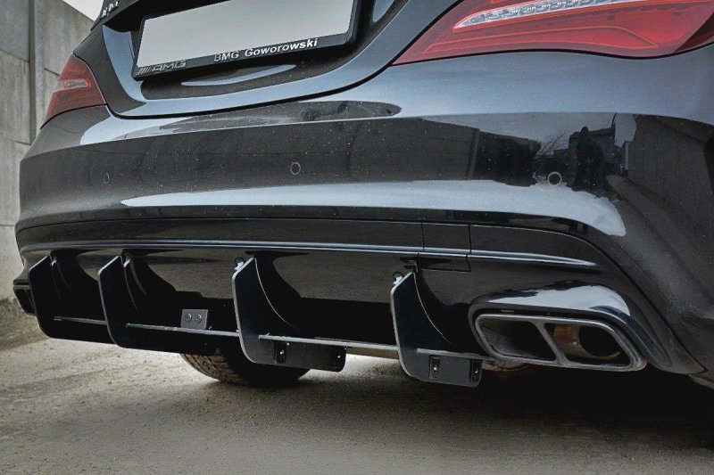 Maxton Diffusor Heck Ansatz für Heckschürze V.2 für Mercedes CLA A45 AMG C117 Facelift ME-CLA-117F-AMG-CNC-RS2
