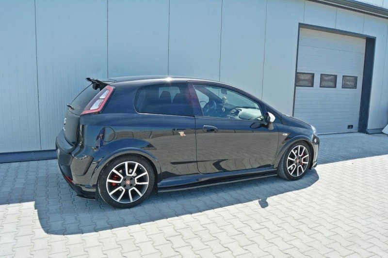 Maxton Seitenschweller Ansatz für Fiat Punto Evo Abarth schwarz Hochglanz FI-PU-EVO-AB-SD1-G