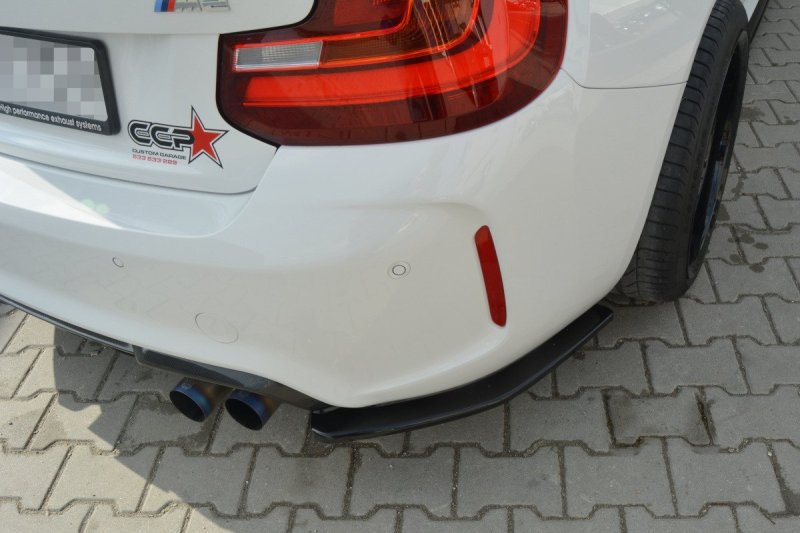 Maxton Heck Ansatz Flaps Diffusor für BMW M2 (F87) COUPÉ schwarz Hochglanz BM-2-87-M-RSD1-G