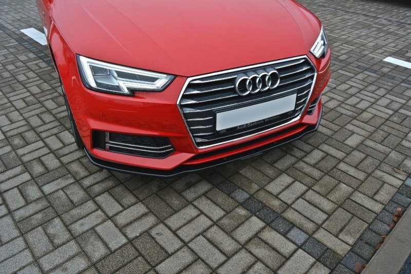 Maxton Front Ansatz V.2 für Audi S4 / A4 S-Line B9 schwarz Hochglanz AU-A4-B9-SLINE-FD2-G