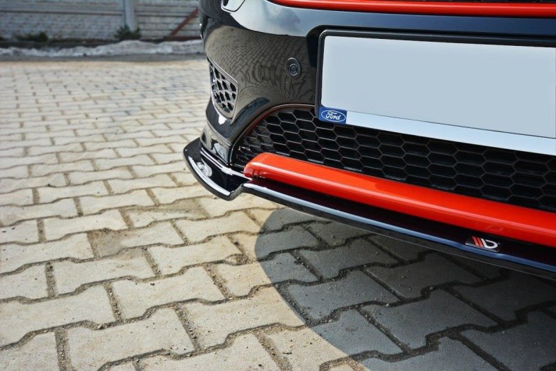 Maxton Front Ansatz V.2 für Ford Focus ST-Line Mk3 FL schwarz Hochglanz FO-FO-3F-STLINE-FD2-G